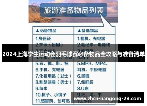 2024上海学生运动会羽毛球赛必备物品全攻略与准备清单